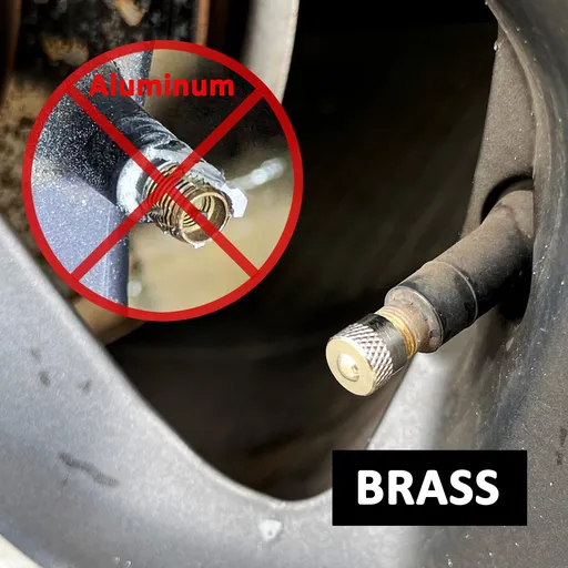 12 Pack Tire Valve Stem Caps, Premium Metal Brass Valve Stem Caps with Rubber Gasket, Universal Tire Valve Dust Proof Covers for Cars