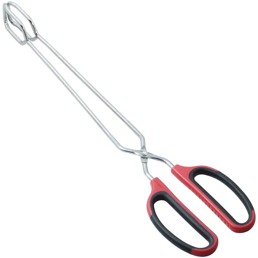 PROFESSIONAL QUALITY DURABLE STAINLESS STEEL Extra Long Scissor Tongs Stainless Steel Barbecue Grill Tongs 33cm