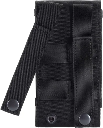 Black Army Bag for Phone Belt Pouch Holster Cover Case Hoop and Loop of tactical cell phone holster for men belt is attached