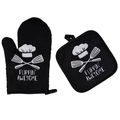 Oven Mitts ! Oven Mitts and Pot Holders Sets, Heat Resistants Oven Mitts Soft Cotton Lining and Non-Slip Surface Safes for Baking, Cooking, Bbq, Include 1*Glove, 1*Insulation Pad A