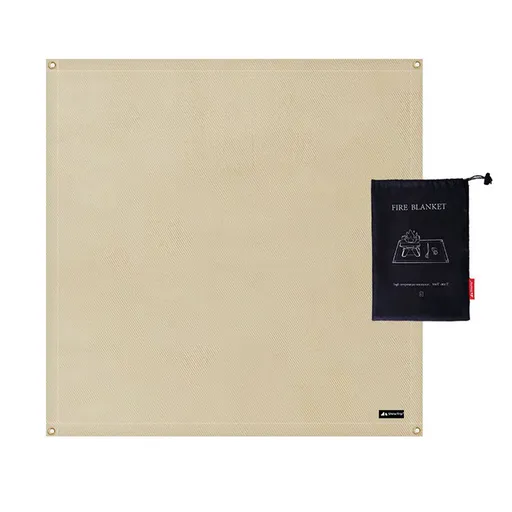 BBQ Grill Mat Outdoor Picnic Fire Pit Mat High Temperature Resistant Glass Fiber Fireproof Cloth L 100x100cm