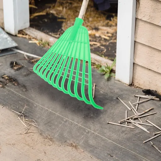 Yard Dethatching Rake Heavy Duty Lawn Rake for Garden Leaves and Thatch Removal 1 Piece