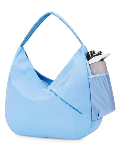 Yoga Mat Bag Nylon Drawstring Carry Bag with Shoulder Strap - Blue