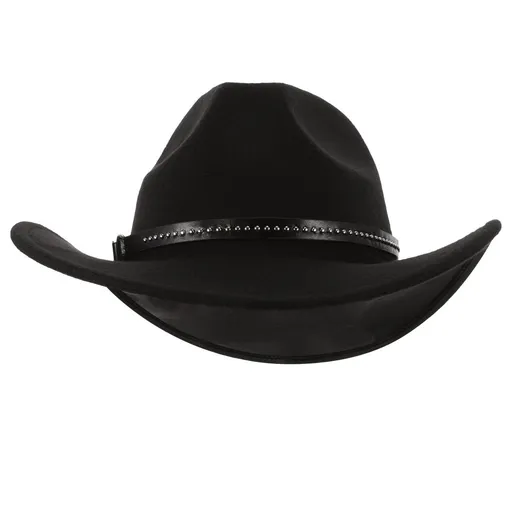 Western Cowboy Hat For Women Men Durable Felt Design Stylish Party Accessory For Outdoor Events