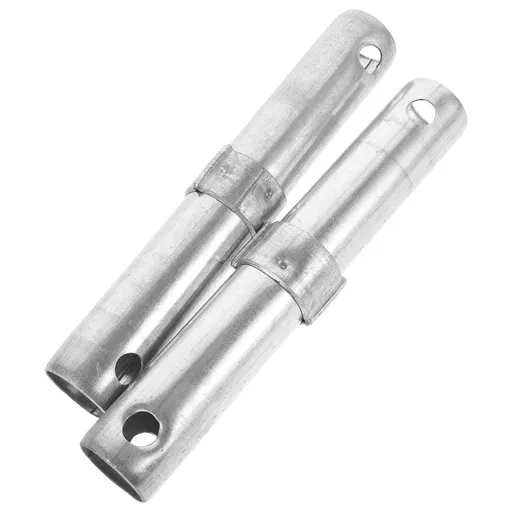 2Pcs Scaffolding Insert Pin Metal Silver Locking Connection Stability for Construction Workers