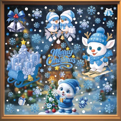 4 Styles Christmas Window Stickers Pack-04