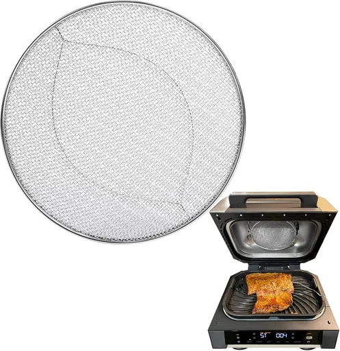 Stainless Steel Spatter Shield for Ninja Fg551 Foodi Smart XL Grill, Ninja XL Grill Accessories, Air Fryer Replacement Parts for Ninja 6 in 1 Smart Xl Indoor Grill