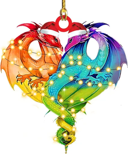Christmas Dragon Acrylic Car Hanging Decoration B