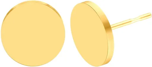 Stud Earrings Flat Post Earrings Circle Piercing Disc Stainless Dot Earrings for Women (2-10mm, Gold, 1-3 Pairs)