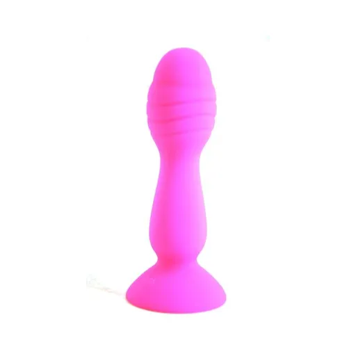 House Of Dasein Colourful Silicone Butt Plug Beads Suction Cup Anal Trainer Beginners - Pink - Style B