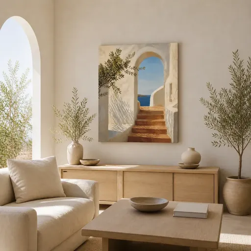 Sunlit Passage Stretched Canvas Wall Art - Portrait - 40W x 50H cm