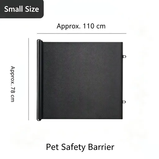 Auto Retractable Cat Barrier Gate, Small Size Black 78*110cm, Anti‑jump Pet Safety Fence, Home Isolation Guard, Christmas & Halloween Pet Supply, Thoughtful Holiday Souvenir