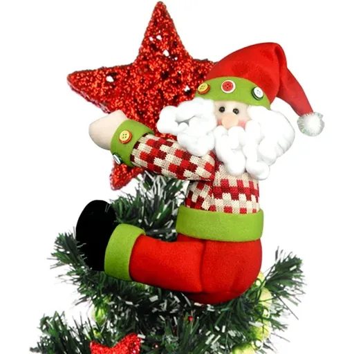 Christmas Tree Topper Snowman,Unique Holiday Xmas Decorations Funny Home Decor,Also Be Used As Curtain Tie and Hugger Wine Bottle