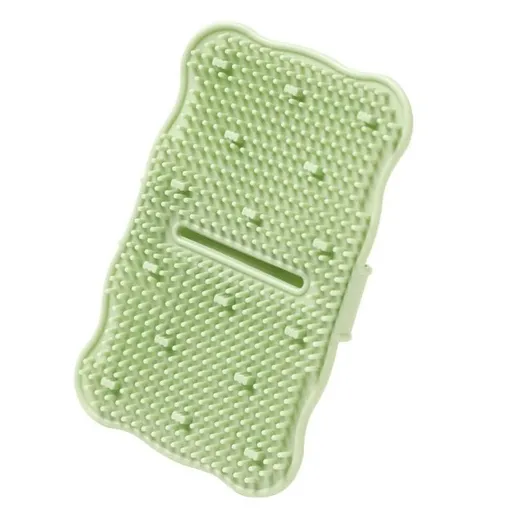 Multifunctional Silicone Fruit and Vegetable Cleaning Brush, Household Hanging Produce Brush—Green