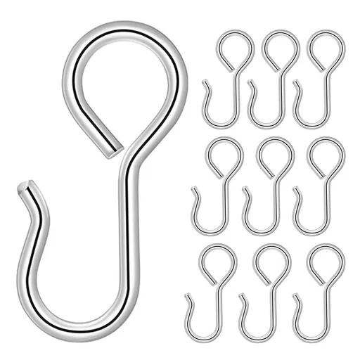 10PCS Car Seat Cover Hooks Metal Silver for Various Car Seats 23mm Durable Antislip and Comfortable