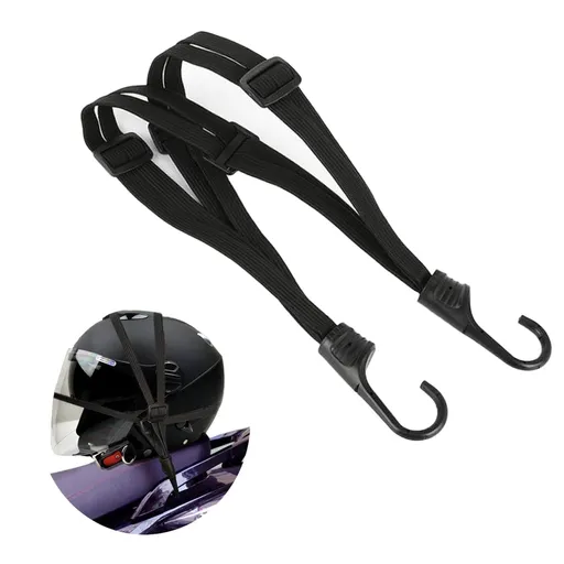 Luggage Elastic Rope, Luggage Helmet Retractable Mesh Elastic Rope Strap with 2 Hooks, Motorcycle Bungee Cord for Helmet Luggage