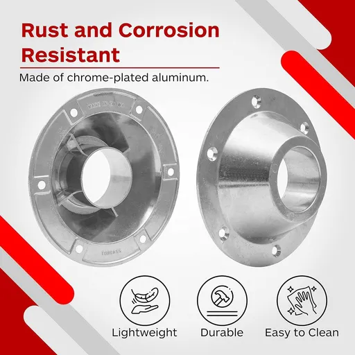 Aluminum Pedestal Table Base Flange - Table and Floor Mounting Base with 6 Mounting Holes - Includes Mounting Screws