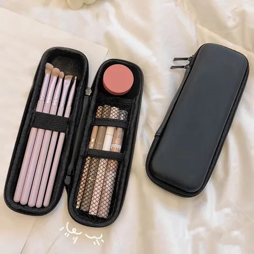 Makeup Brush Storage Bag Pencil Case Large Capacity Portable Travel Organizer with Built In Net Pocket for Classified Storage Cosmetic Brush Holder Roll Up Case for Women Home or On The Go