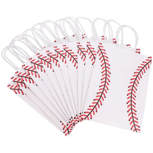 12Pcs Party Favor Bags Baseball Party Goodies Bags for Family Use