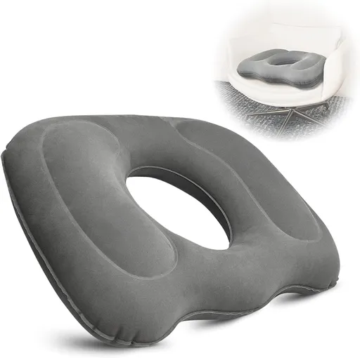 1 Piece Grey Anti-Slip Ring Cushion Chair Pad for Office Chair