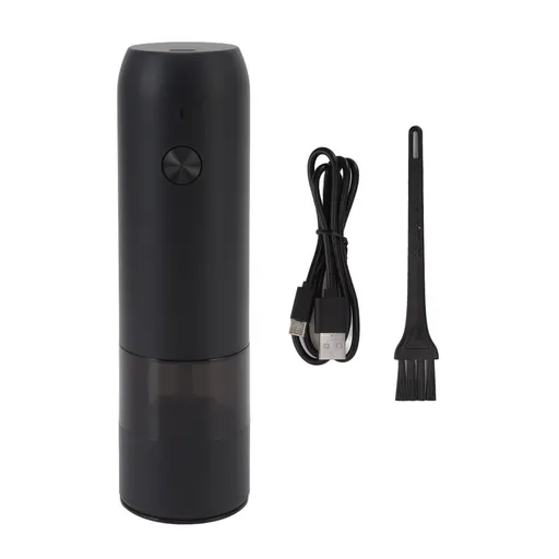 Electric Pepper Grinder Adjustable Coarseness Portable Pepper Mill for Pepper Salt Cayenne Cloves Vanilla Black