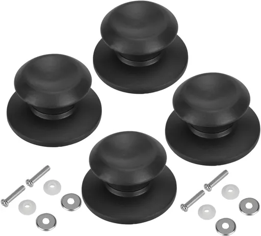 4 pieces - Pan lid knob - Lid knobs - Aperture 6-10 mm - Pot Lid Knob - Lid Handle - Lid Knob - Anti-burn knob - Replacement Handles - universal replacement lid knobs for pans - handle for kitchen cookware