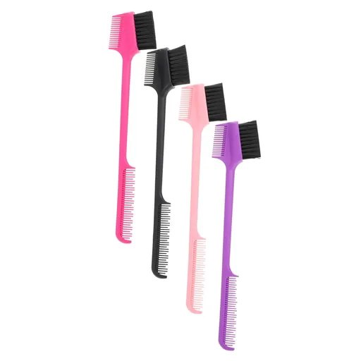4pcs Double Ended Eyebrow Brush Lash Comb Eyelash Brush Angled Travel Makeup Brushes Eyelash Extension Tools Dual Eyebrow Brush