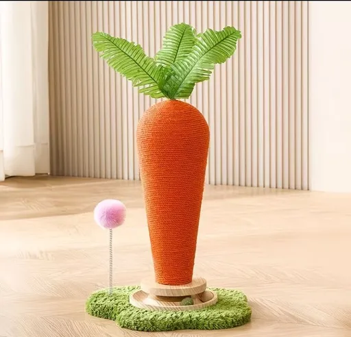Radish Shaped Cat Tree with Interactive Turntable