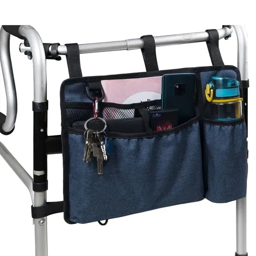 Suit for Adult Folding Carry Storage Pouch Water-Resistant Armrest Accessories for Seniors,Elderly,Handicap,Blue