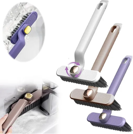 Crevice Cleaning Brush - 3 Pieces - Cleaning Brush - Scrubbing Brush - Multifunctional - Corner Cleaning Brush - 360° Rotating - Hard Bristle - For Window, Bathroom - Window Opening Cleaning Brush Tool For Kitchen Door Rail - 3 Colors