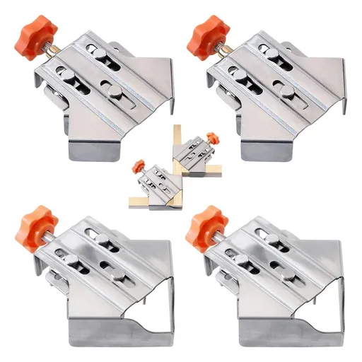 Multipurpose Stainless Steel 90 Degree Corner Clamp, Woodworking Right Angle Clamp 90° Holder, Stainless Steel Right Corner Clamps