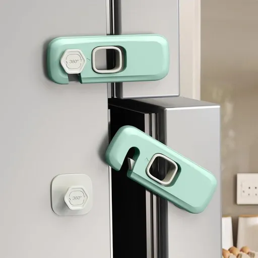 2PCS Fridge Lock，Refrigerator Lock For Kids，Childproofing Freezer Door Latches，Child Proof Door Lock For Drawers, Refrigerators, Doors.