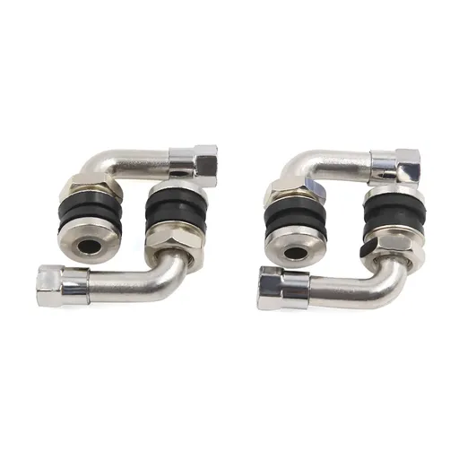 4Pcs Tyre Valve Stem, 90 Degree Angled Bolt-in Valve Stems for Car Motorcycle Tyre,Anti-Leakage Angle