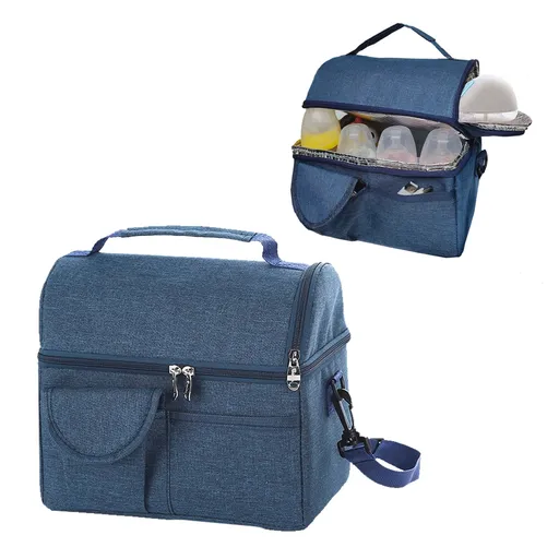 Pump Carrying Case,Wearable Breast Pump Bag Adjustable Straps with Cooler ,Holds Pumping All Accessories and Milk Bags