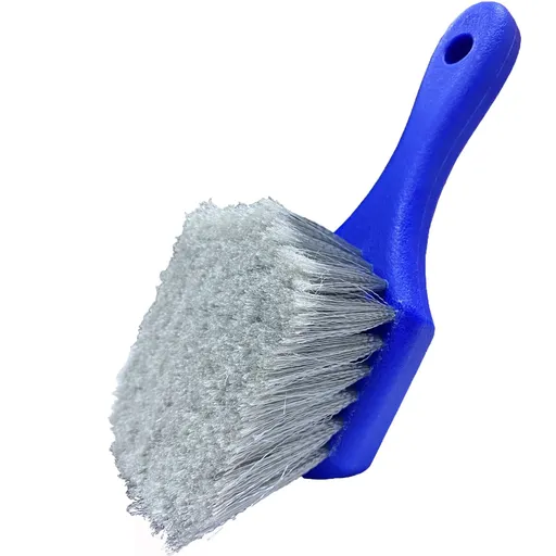 Wheel & Tire Brush for Car Rim, Soft Bristle Car Wash Brush, Cleans Tires & Releases Dirt and Road Grime, Short Handle