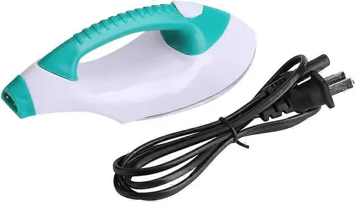 Mini Portable Steam Iron Handheld Garment Steamer Compact Green White