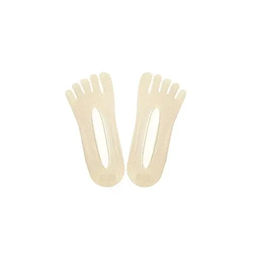 Five Finger Toe Socks Women Invisible Ankle Cut No Show Liner Low Cut Packs - Skin 6 Pairs