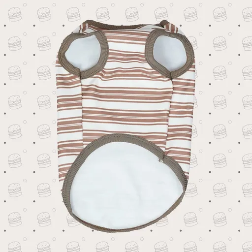 Dog Vest Warm Striped German Velvet Pet Clothes Light brown stripes [german velvet can be worn as a base or outer wear] 3xl [recommended 9.6-12.5kg ]