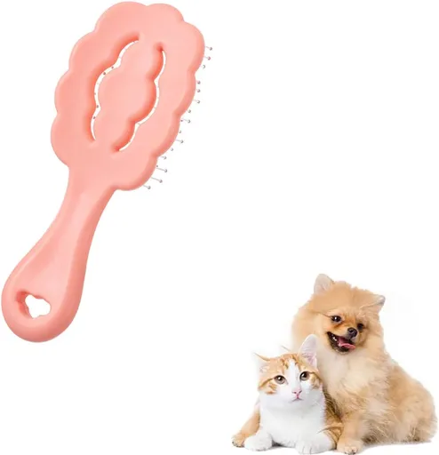 Slicker Brush Gentle Cloud Shape Small Size Pink
