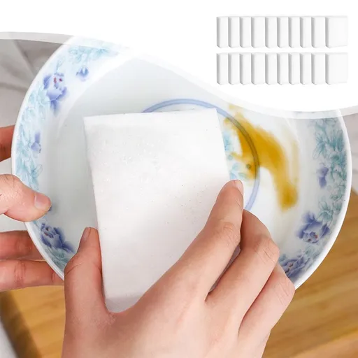 Nanoscalescale Cleaning Sponge Block 20 Pack - Multipurpose Dish Sponge for Kitchen, Car Wash, Shoe Cleaning - High Absorption Household Sponge Eraser for Glass, Leather, Grease, and Stain Removal
