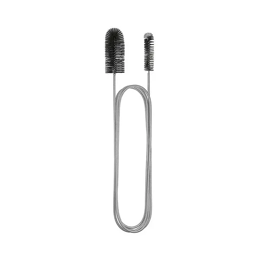 Spring Brush Aquarium U Shaped Pipe Cleaner Brush for Hole Cleaning Fish Tank - Black