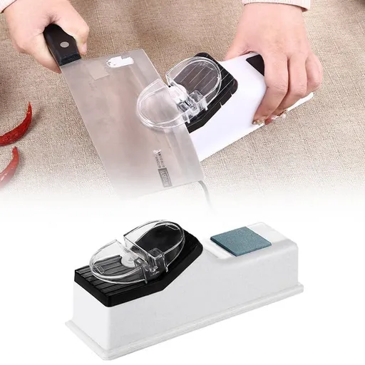 Electric Knife Sharpener, USB Interface Knife Sharpener, Adjustable Electric Knife Sharpeners with Protective Cover Home Kitchen