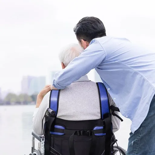 Wheelchair Seat Belt Torso Support Vest for Patient, Elderly & Disabled, Adjustable Full Body Harness Prevent Tilting or Falling