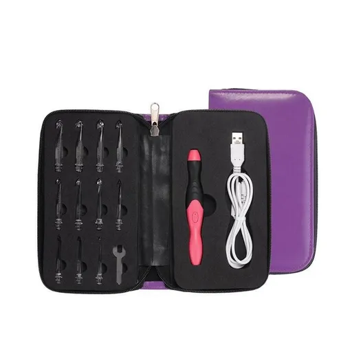 11 In 1 Led Light Up Crochet Hooks Set - Purple