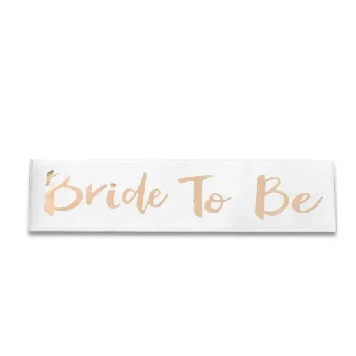 Bridal Party Sash Rose Gold Bride Bridesmaid Maid Honour Mother Hens Night Wear - Bride To Be
