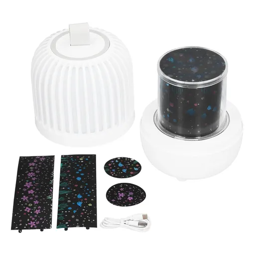 Star LED Projector Lamp USB Charging Rotatable Music Projection Light for Kids Home