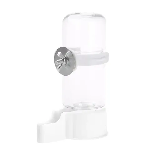 Pet Bird Waterer Automatic Water Feeder Adapter Parrots Cage Drinker Parrots - White