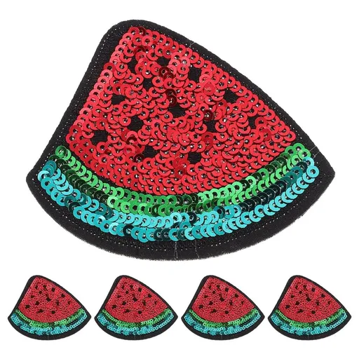 5 watermelon patch badges, fruit embroidery patches, decals, cartoon iron seams, patches, sewing accessories, Diy clothes, red