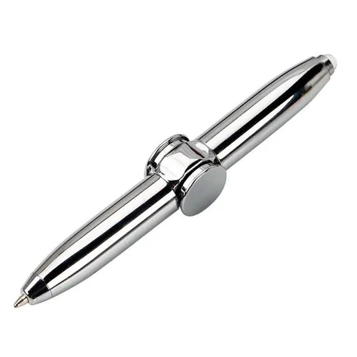 2 Pieces Pen Spinning Pen with LED Light Multi Functional Help Stress Reducer Help Thinking Ballpoint Pen Anti Stress