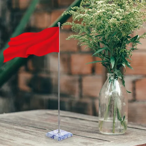 Metal Table Flag Pole Holder with Stable Base for Indoor Display